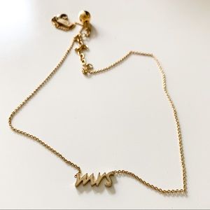 Kate Spade gold MRS necklace